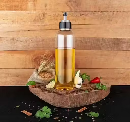 "1000ml Heavy Quality Plastic Oil Dispenser Bottle - Leak-Proof Cork, Multi-use for Oil, Vinegar, Juice & More"