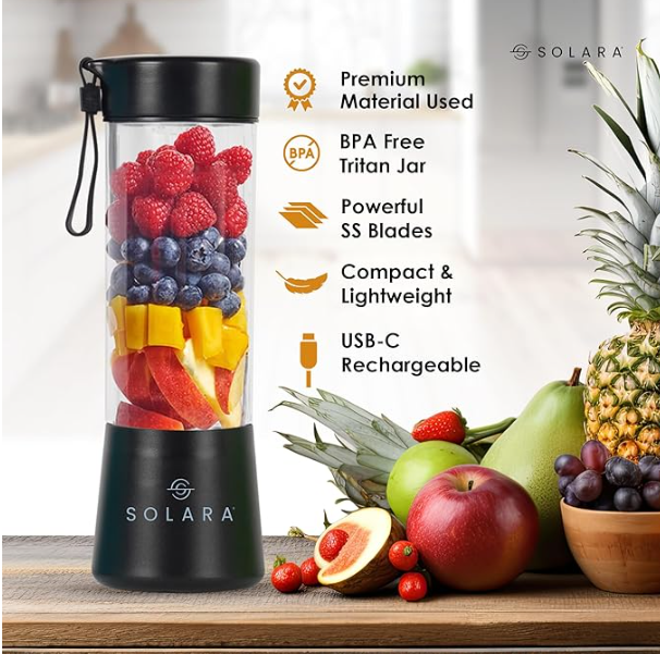 Portable USB Mini Juicer Blender – 380ml Rechargeable Bottle